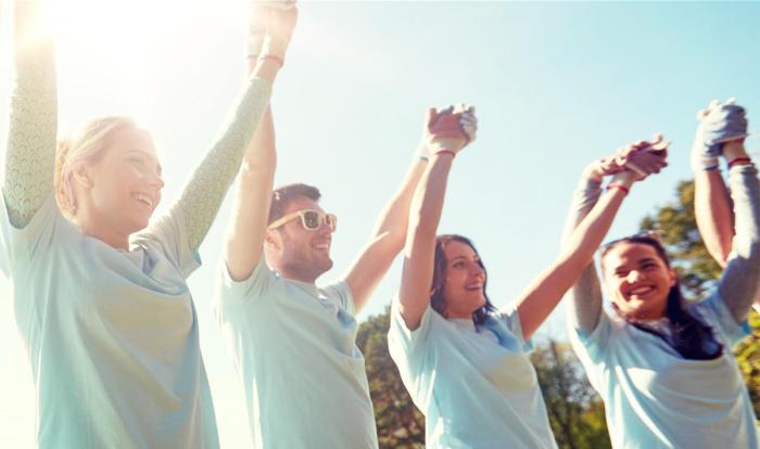 Group of people celebrating